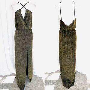 Elegant Gold Maxi Dress